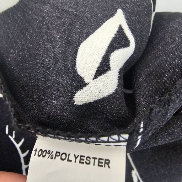 Princess Polly 4 Black Zavia Pants Abstract Face High Rise Relaxed Fit Artsy - Picture 6 of 6